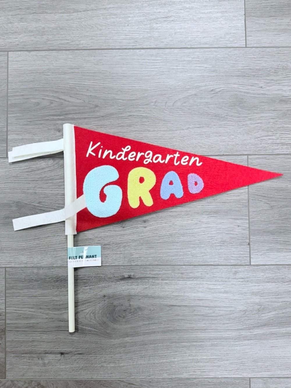 2026 Target Bullseye Playground Kindergarten Grad Red Felt Pennant Flag, New!